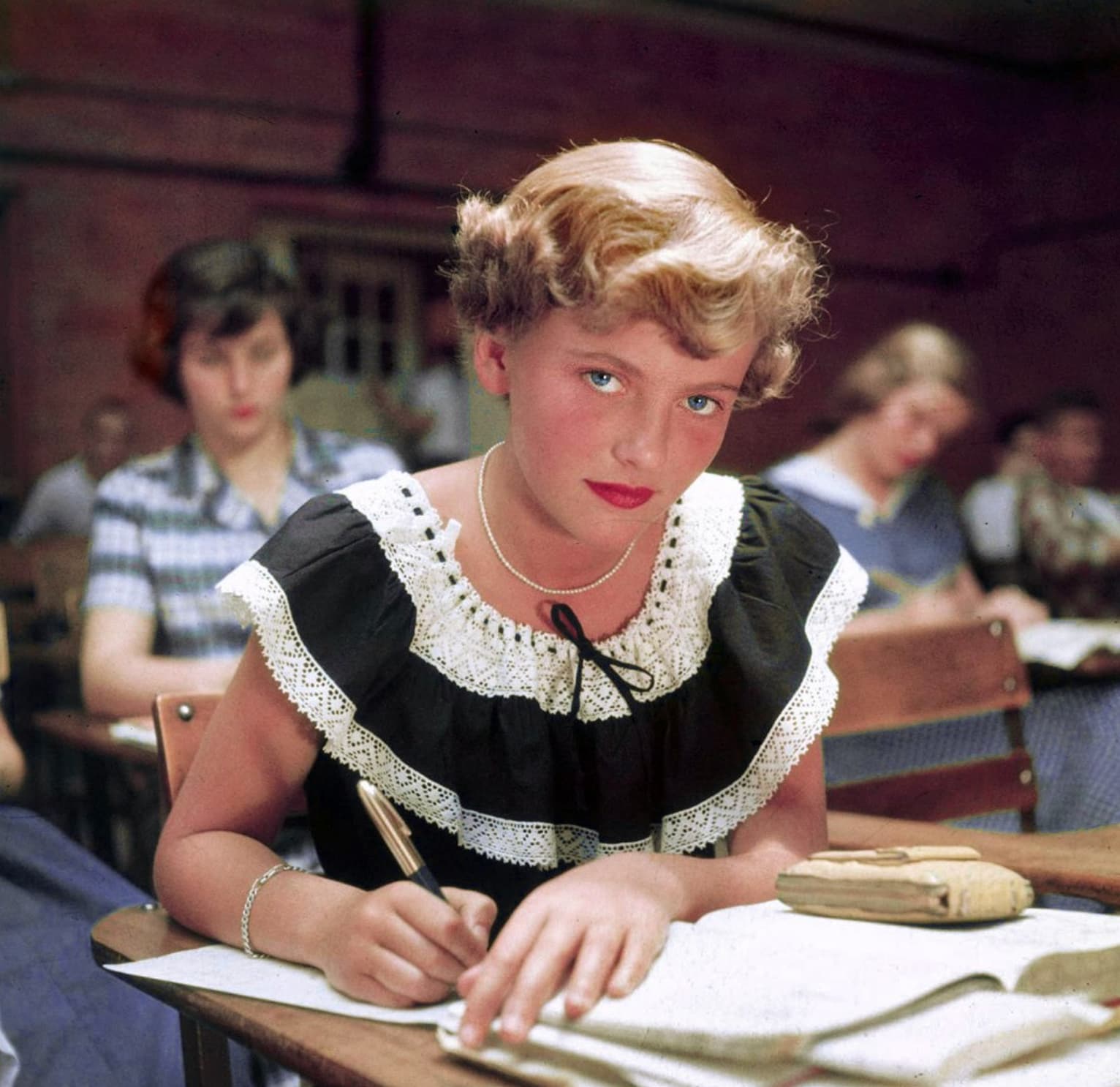 high school 1950s color